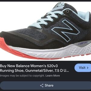 New Balance Women's Athletic Shoes - Black, Silver, Red